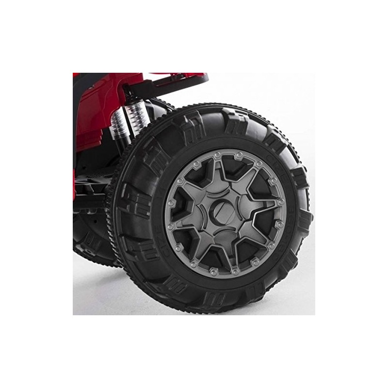 Super Quad Lander elettrico per Bambini 12V doppio motore Full optional con Ammortozzatori Rosso
