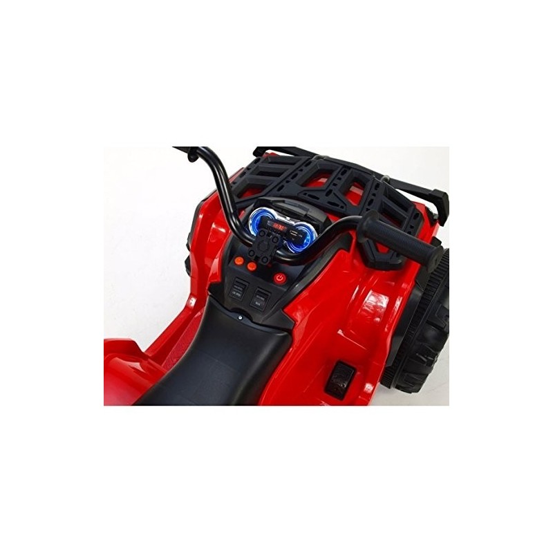 Super Quad Lander elettrico per Bambini 12V doppio motore Full optional con Ammortozzatori Rosso