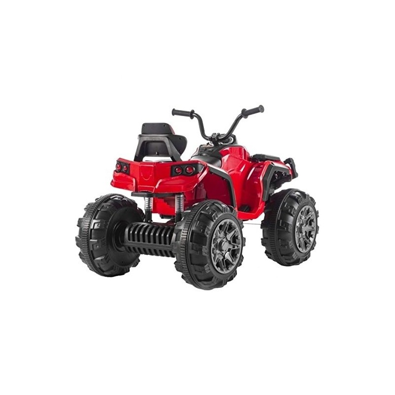 Super Quad Lander elettrico per Bambini 12V doppio motore Full optional con Ammortozzatori Rosso