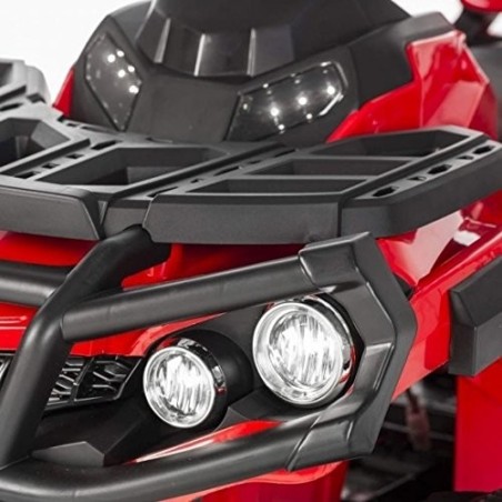 Super Quad Lander elettrico per Bambini 12V doppio motore Full optional con Ammortozzatori Rosso