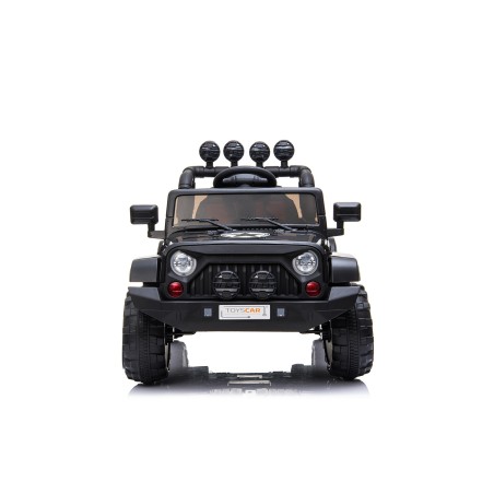 Auto Macchina Elettrica Fuoristrada Adventure per Bambini Nera 12V MP3 Led con Telecomando Full Optional Sedili in Pelle