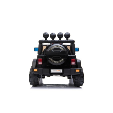 Auto Macchina Elettrica Fuoristrada Adventure per Bambini Nera 12V MP3 Led con Telecomando Full Optional Sedili in Pelle