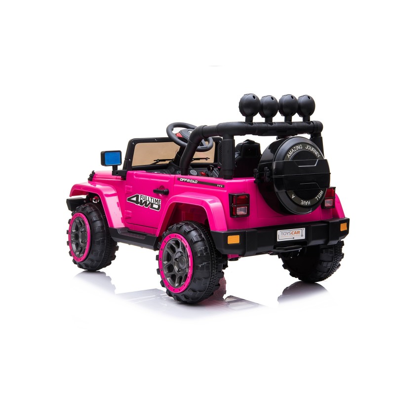 Auto Macchina Elettrica per Bambini Fuoristrada Adventure Rosa 12V MP3 Led con Telecomando Full Optional Sedili in Pelle
