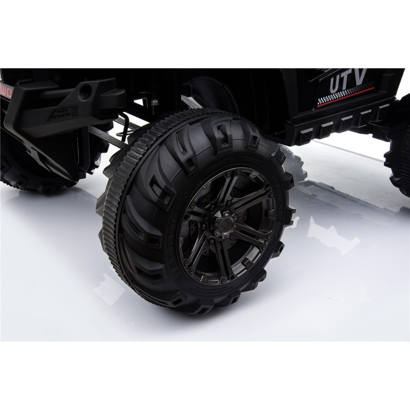 Auto Macchina Elettrica Jeep Fuoristrada Racing 2 Posti 12V per Bambini porte apribili Con telecomando (Blue)