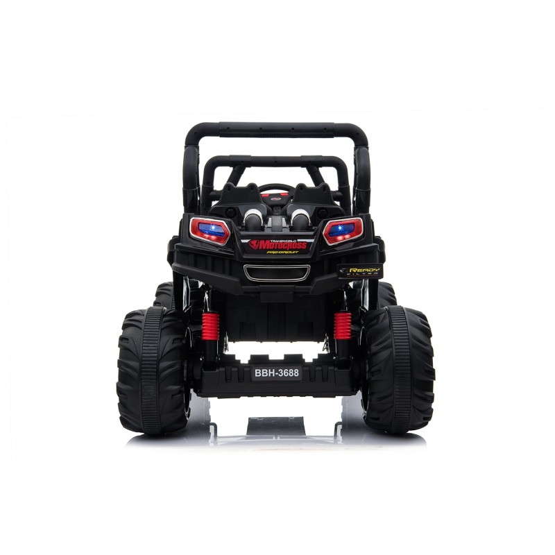 Auto Macchina Elettrica Jeep Fuoristrada Racing 2 Posti 12V per Bambini porte apribili Con telecomando (Blue)