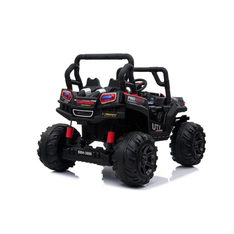 Auto Macchina Elettrica Jeep Fuoristrada Racing 2 Posti 12V per Bambini porte apribili Con telecomando (Blue)