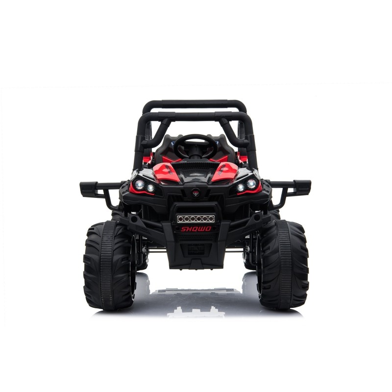 Auto Macchina Elettrica Jeep Fuoristrada Racing 2 Posti 12V per Bambini porte apribili Con telecomando (Blue)