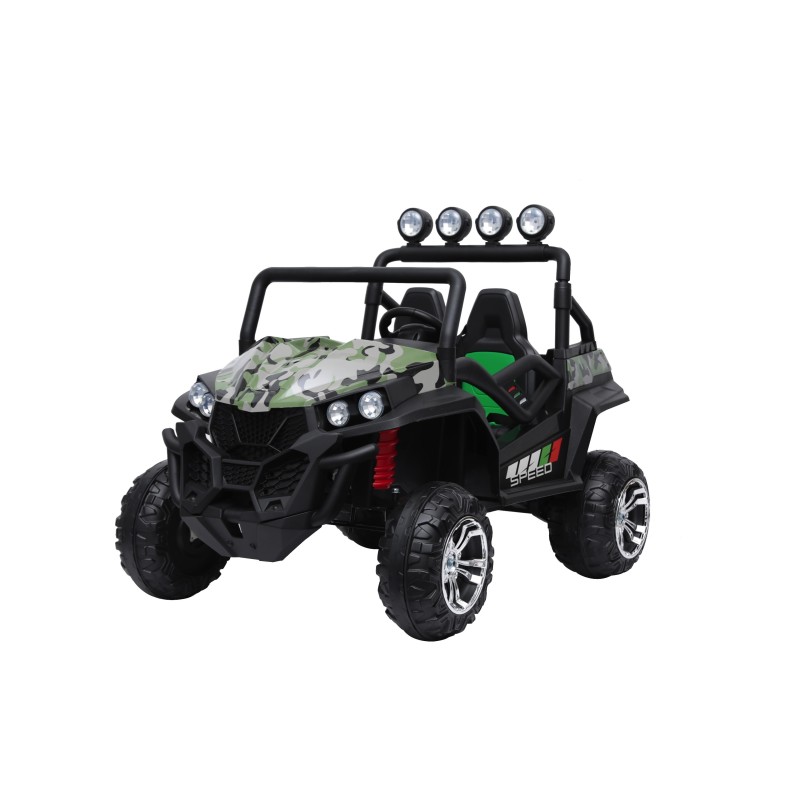 Auto Macchina Elettrica jeep New Polar 24V Militare per Bambini 2 Posti Full Optional Sedile Regolabile E telecomando 