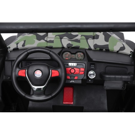 Auto Macchina Elettrica jeep New Polar 24V Militare per Bambini 2 Posti Full Optional Sedile Regolabile E telecomando 