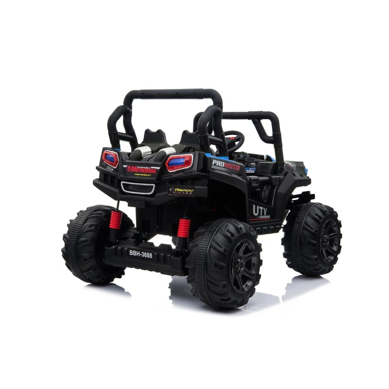 Auto Macchina Elettrica Jeep Fuoristrada Racing 2 Posti 12V per Bambini porte apribili Con telecomando (Blue)