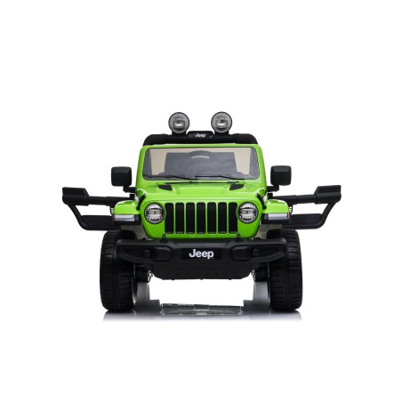 Auto Macchina Elettrica Jeep Wrangler Rubicon 12V per Bambini porte apribili Con telecomando Full accessori (Green)