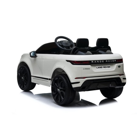 Auto Macchina Elettrica Range Rover Evoque 12V per Bambini porte apribili Con telecomando Full accessori (BIANCA)