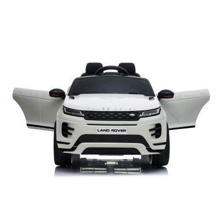 Auto Macchina Elettrica Range Rover Evoque 12V per Bambini porte apribili Con telecomando Full accessori (BIANCA)