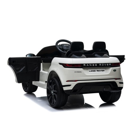Auto Macchina Elettrica Range Rover Evoque 12V per Bambini porte apribili Con telecomando Full accessori (BIANCA)