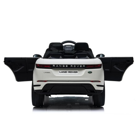 Auto Macchina Elettrica Range Rover Evoque 12V per Bambini porte apribili Con telecomando Full accessori (BIANCA)