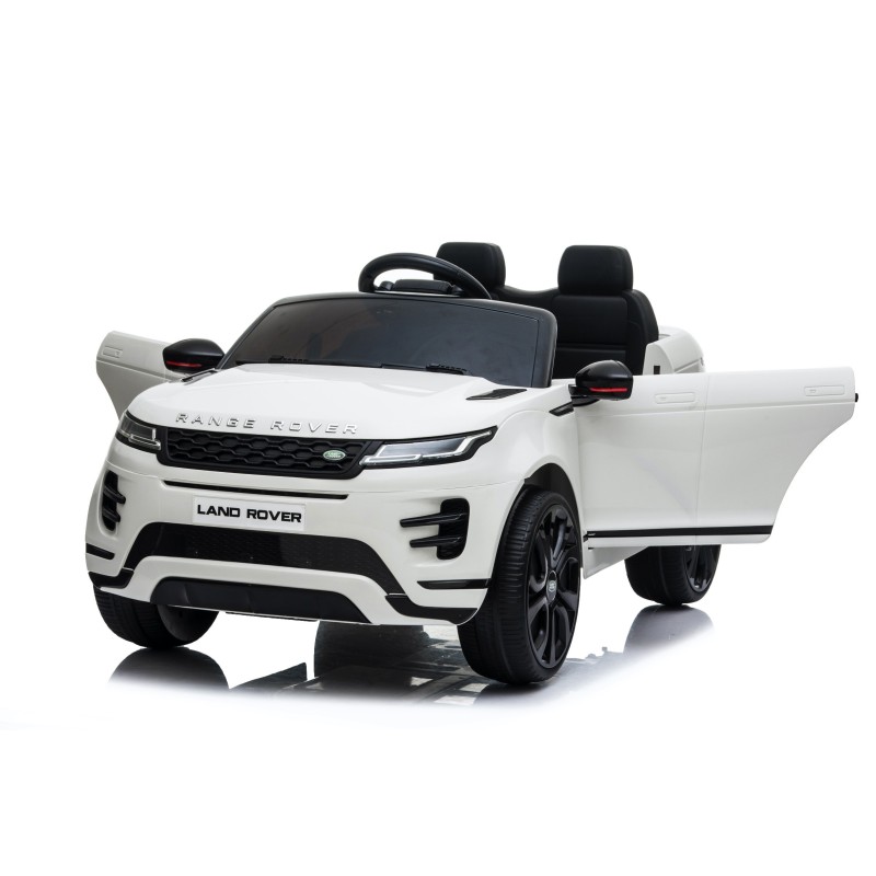 Auto Macchina Elettrica Range Rover Evoque 12V per Bambini porte apribili Con telecomando Full accessori (BIANCA)