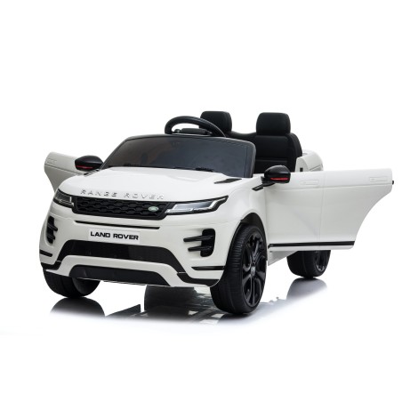 Auto Macchina Elettrica Range Rover Evoque 12V per Bambini porte apribili Con telecomando Full accessori (BIANCA)
