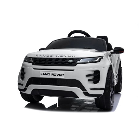 Auto Macchina Elettrica Range Rover Evoque 12V per Bambini porte apribili Con telecomando Full accessori (BIANCA)