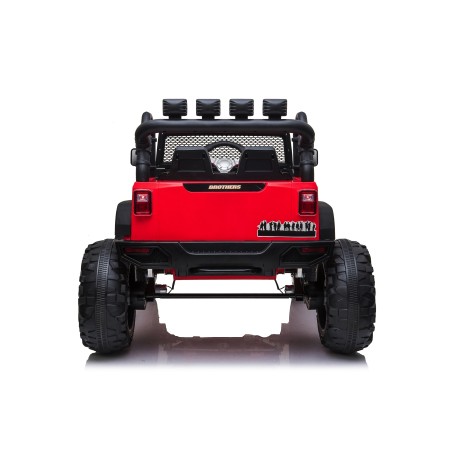 Auto Macchina Elettrica Fuoristrada Big Adventure 24V Rossa per Bambini 2 Posti Full Optional sedile in pelle telecomando porte 