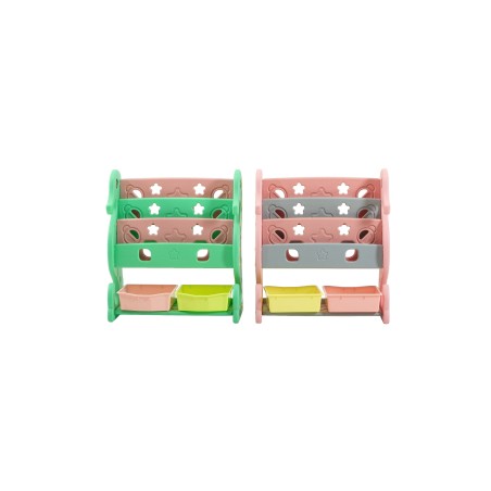Scaffale per Giocattoli Portagiochi Mobiletto Multi Ripiano per Bambini con ceste