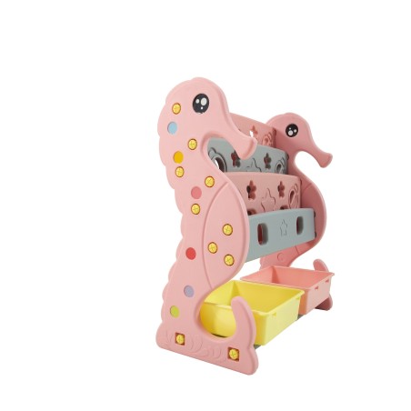 Scaffale per Giocattoli Portagiochi Mobiletto Multi Ripiano per Bambini con ceste