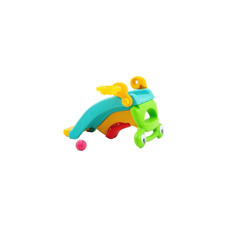 Scivolo per Bambini Cavallo a Dondolo e canestro Basket Multifunzione 3 in 1 H50 x L83 x L48