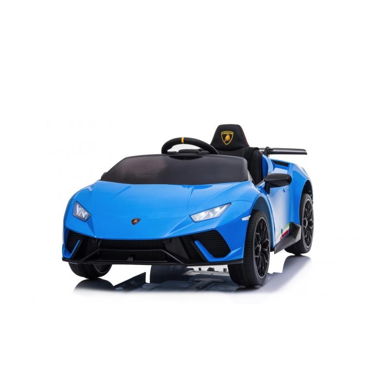 Auto Macchina Elettrica per Bambini 12V Lamborghini Huracán Blue con Telecomando Porte apribili Led e suoni Mp3