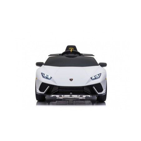 Auto Macchina Elettrica per Bambini 12V Lamborghini Huracán Bianca con Telecomando Porte apribili Led e suoni Mp3