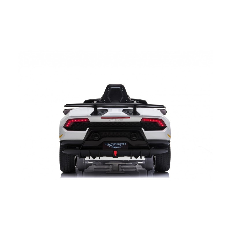 Auto Macchina Elettrica per Bambini 12V Lamborghini Huracán Bianca con Telecomando Porte apribili Led e suoni Mp3