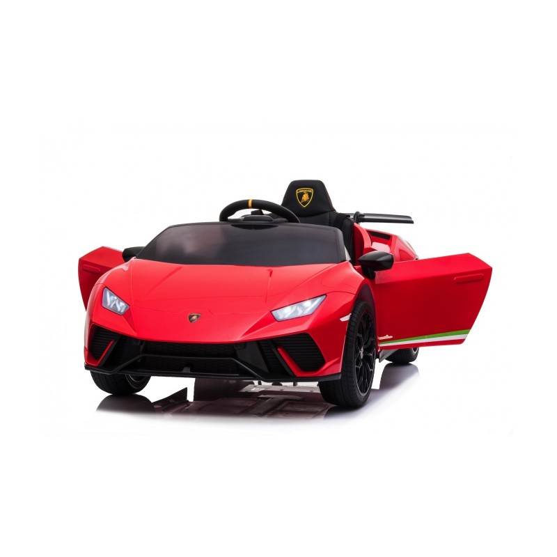 Auto Macchina Elettrica per Bambini 12V Lamborghini Huracán Rossa con Telecomando Porte apribili Led e suoni Mp3