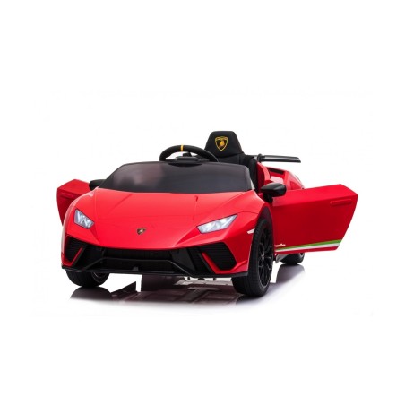 Auto Macchina Elettrica per Bambini 12V Lamborghini Huracán Rossa con Telecomando Porte apribili Led e suoni Mp3