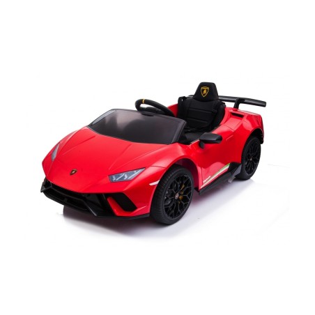 Auto Macchina Elettrica per Bambini 12V Lamborghini Huracán Rossa con Telecomando Porte apribili Led e suoni Mp3
