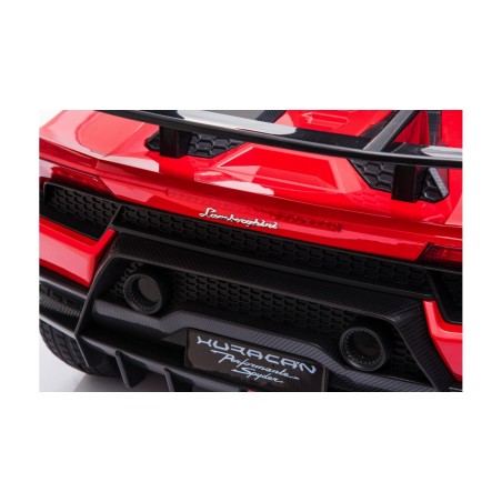 Auto Macchina Elettrica per Bambini 12V Lamborghini Huracán Rossa con Telecomando Porte apribili Led e suoni Mp3
