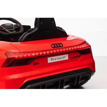 Auto Macchina Elettrica per Bambini 12V Audi RS e-tron GT Sedile Pelle con Telecomando Rossa