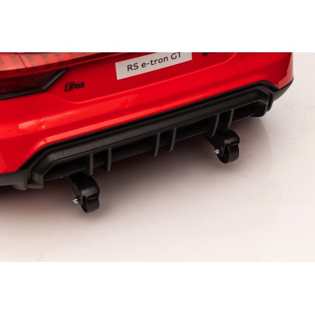 Auto Macchina Elettrica per Bambini 12V Audi RS e-tron GT Sedile Pelle con Telecomando Rossa