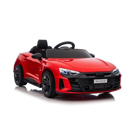 Auto Macchina Elettrica per Bambini 12V Audi RS e-tron GT Sedile Pelle con Telecomando Rossa