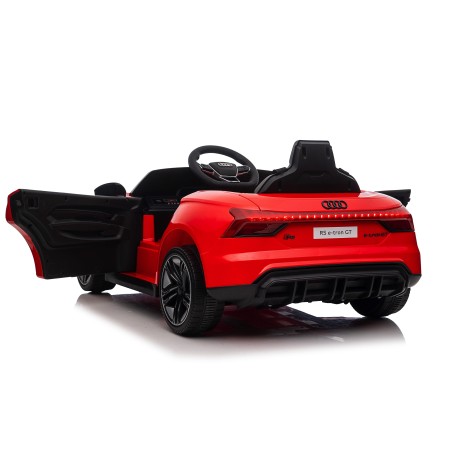 Auto Macchina Elettrica per Bambini 12V Audi RS e-tron GT Sedile Pelle con Telecomando Rossa