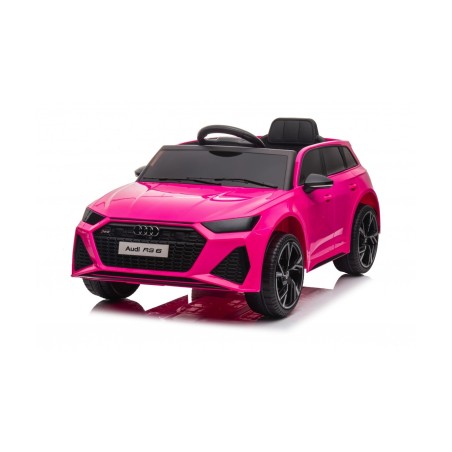 Auto Macchina Elettrica per Bambini 12V Audi RS 6 Sedile Pelle con Telecomando  