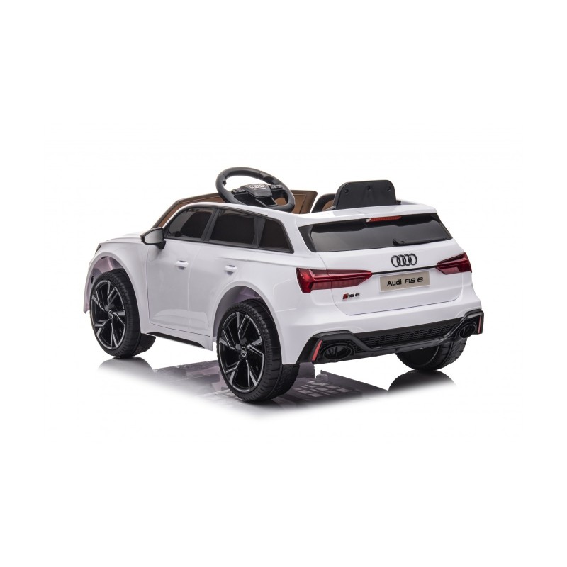 Auto Macchina Elettrica per Bambini 12V Audi RS 6 Sedile Pelle con Telecomando  