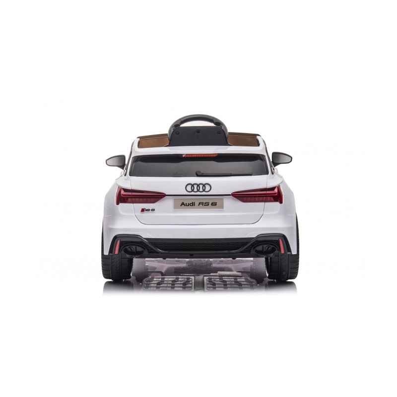 Auto Macchina Elettrica per Bambini 12V Audi RS 6 Sedile Pelle con Telecomando  
