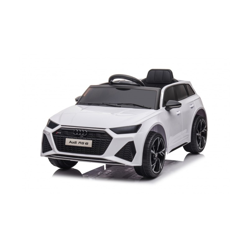 Auto Macchina Elettrica per Bambini 12V Audi RS 6 Sedile Pelle con Telecomando  