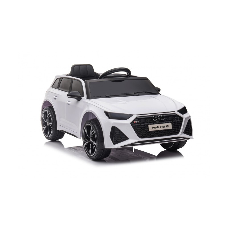 Auto Macchina Elettrica per Bambini 12V Audi RS 6 Sedile Pelle con Telecomando  
