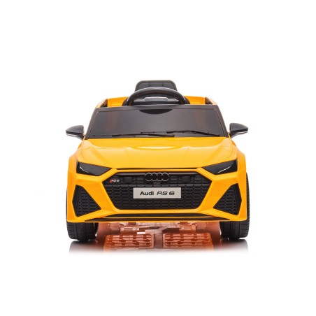 Auto Macchina Elettrica per Bambini 12V Audi RS 6 Sedile Pelle con Telecomando  