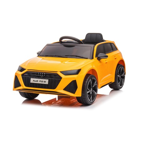 Auto Macchina Elettrica per Bambini 12V Audi RS 6 Sedile Pelle con Telecomando  