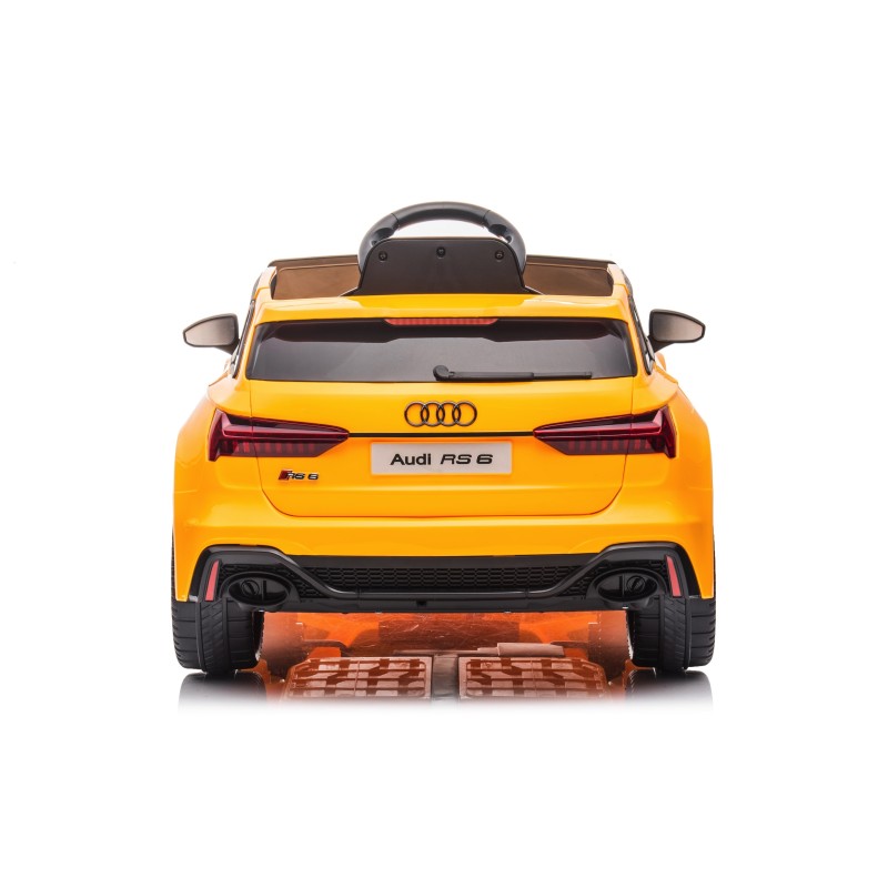 Auto Macchina Elettrica per Bambini 12V Audi RS 6 Sedile Pelle con Telecomando  