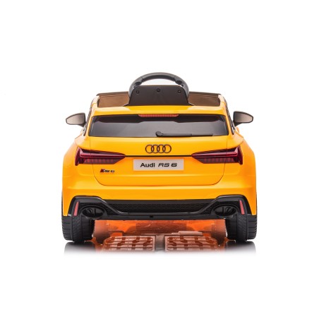 Auto Macchina Elettrica per Bambini 12V Audi RS 6 Sedile Pelle con Telecomando  