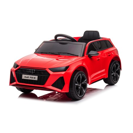 Auto Macchina Elettrica per Bambini 12V Audi RS 6 Sedile Pelle con Telecomando  
