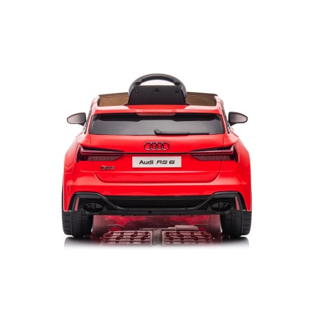 Auto Macchina Elettrica per Bambini 12V Audi RS 6 Sedile Pelle con Telecomando  