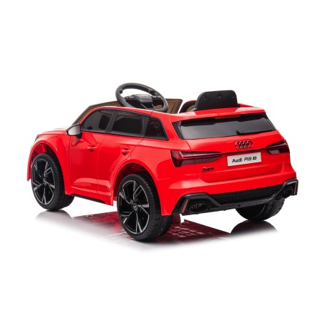 Auto Macchina Elettrica per Bambini 12V Audi RS 6 Sedile Pelle con Telecomando  