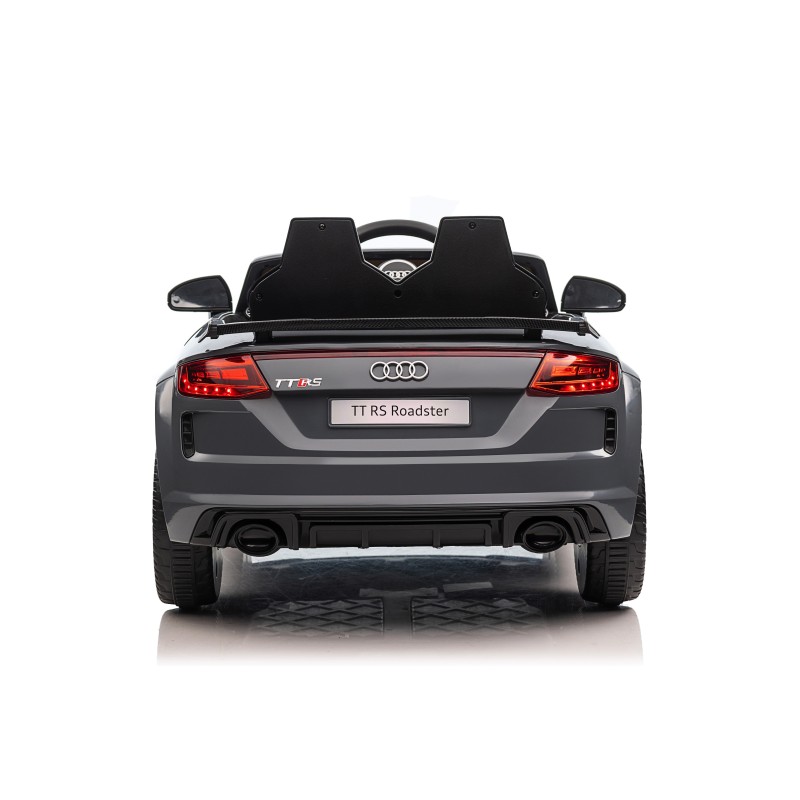 Auto Macchina Elettrica per Bambini 12V Audi TT RS 6 Sedile Pelle con Telecomando Grigio  